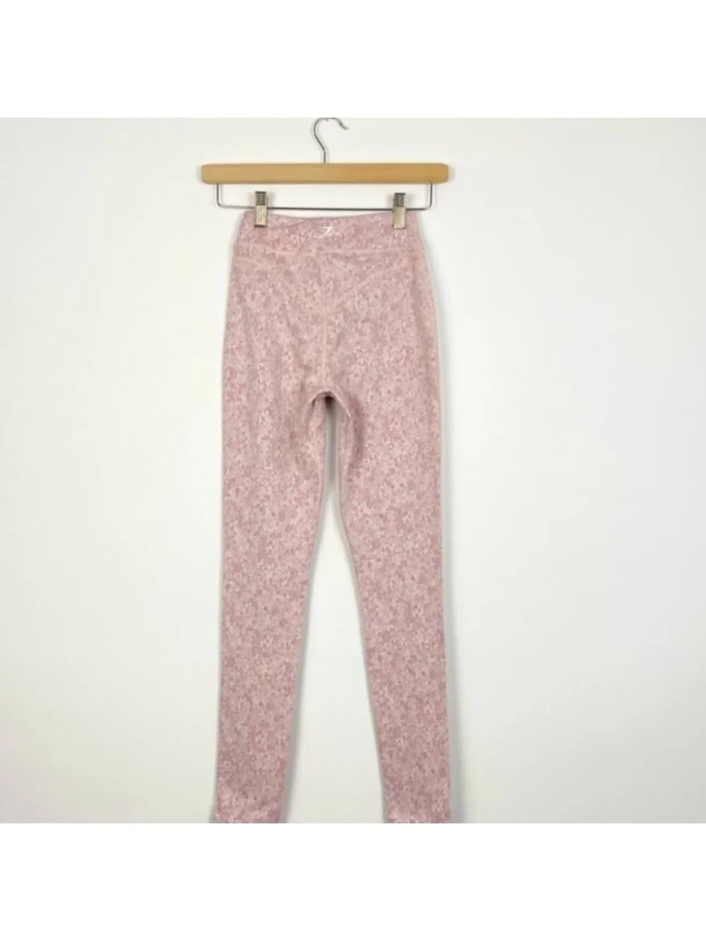 Gymshark Fleur Texture Leggings Dusky Pink Marl